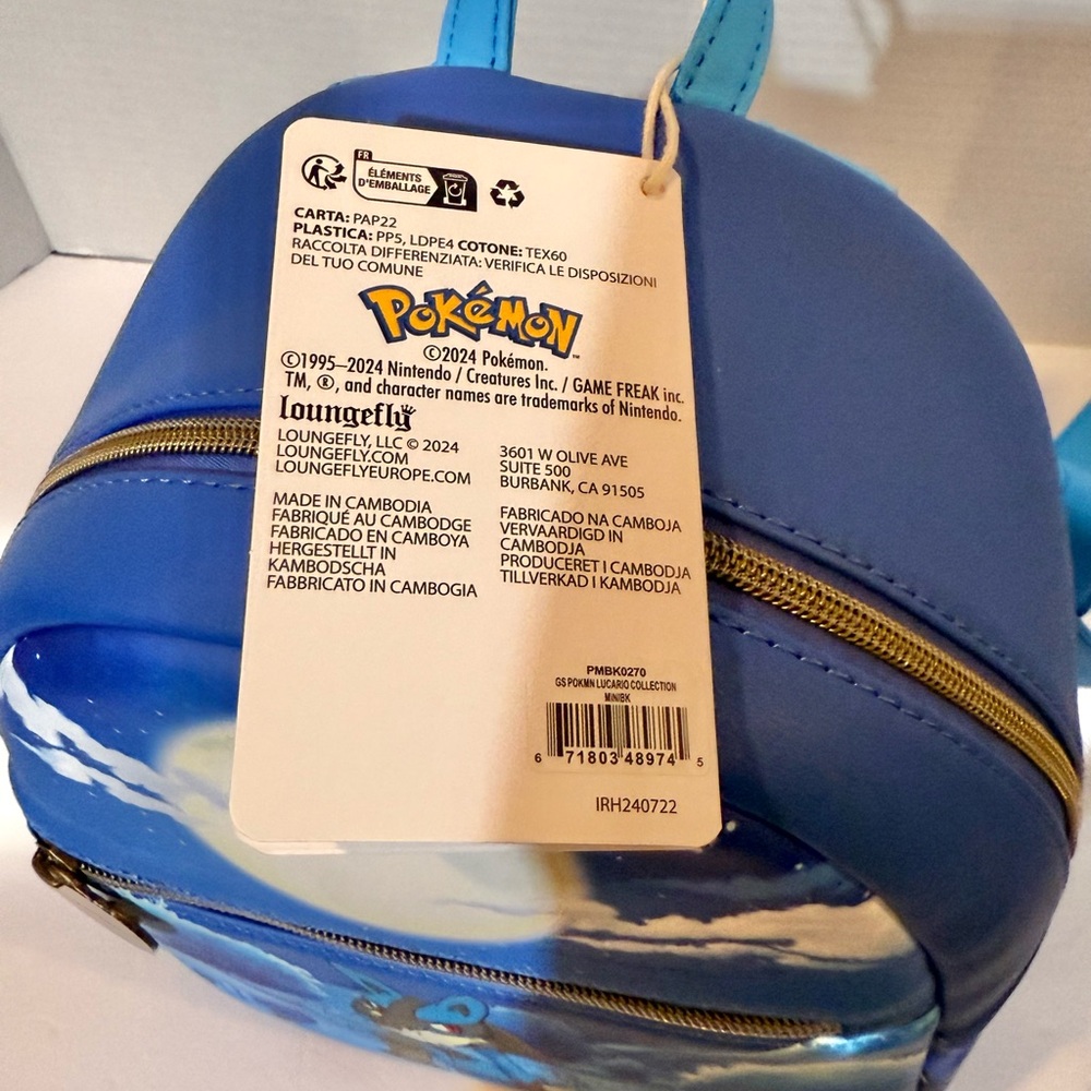 Pokemon Lucario Loungefly BNWT - Picture 14 of 14